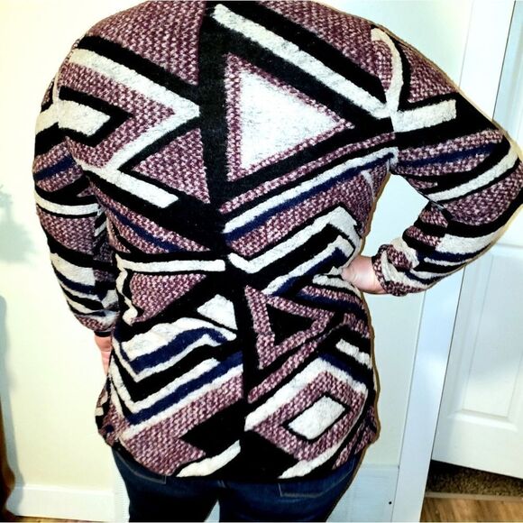 Lucky Brand | Geometric Waterfall Sweater - Picture 3 of 5